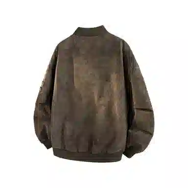 美式复古高街个性痞帅百搭棒球服外套皮衣 男女同款