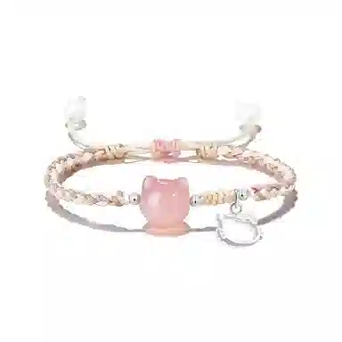 【足银999渐变猫咪】 京华录 小众轻奢百搭高级感八方来财节节高升吉祥如意诸事顺利可调节转运饰品#好运 琉璃 手绳 男女同款情侣款