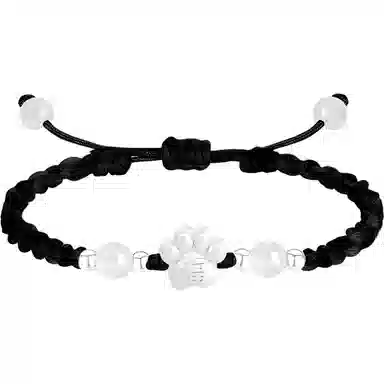 【999银】 絮物 国潮小众纯手工编织福字猫爪编织手链甜美轻奢百搭新中式高级感出游新宠吸睛神器#好运 织物 手绳 男女同款情侣款