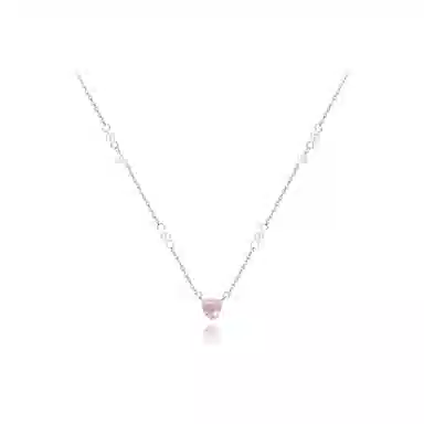 【纯银999 | 爱心】 六桂福珠宝 经典百搭小众设计高级感学生日常简约精致轻奢通勤极简约会温柔气质可调节锁骨链 足银 项链 女款