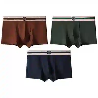 贴身领域 纯棉抗菌透气平角内裤 男款