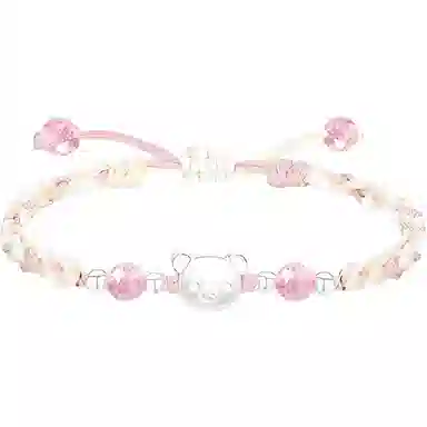 【999银】 絮物 简约设计感小熊款纯手工编织小众甜美国潮新中式轻奢百搭新中式高级感出游新宠吸睛神器#好运 织物 手绳 男女同款情侣款