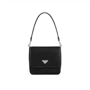 妙迪 复古时尚简约气质百搭小方包 织物 单肩腋下斜挎包 女款 子夜黑