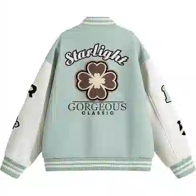 佐菲利  美式潮牌字母刺绣飞行员夹克外套复古拼接撞色植绒棒球服 男女同款