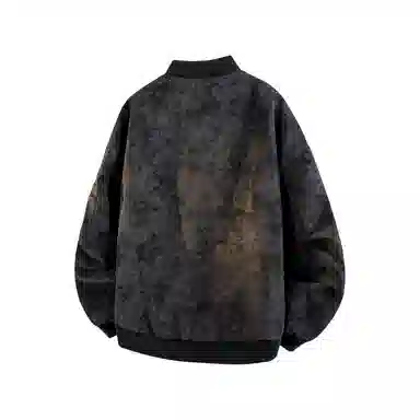 美式复古高街个性痞帅百搭棒球服外套皮衣 男女同款