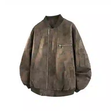 美式复古高街个性痞帅百搭棒球服外套皮衣 男女同款