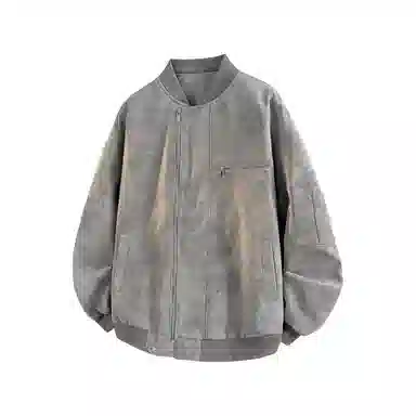 美式复古高街个性痞帅百搭棒球服外套皮衣 男女同款