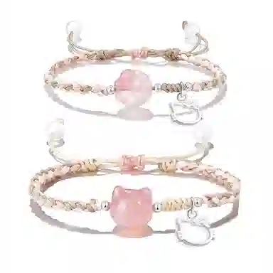 【足银999渐变猫咪】 京华录 小众轻奢百搭高级感八方来财节节高升吉祥如意诸事顺利可调节转运饰品#好运 琉璃 手绳 男女同款情侣款