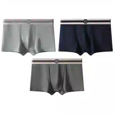 贴身领域 纯棉抗菌透气平角内裤 男款