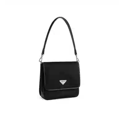 妙迪 复古时尚简约气质百搭小方包 织物 单肩腋下斜挎包 女款 子夜黑