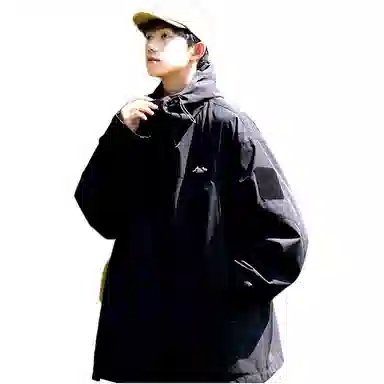 虫小绿 美式潮流山系机能风户外工装防风登山服拉链长袖连帽外套日常通勤百搭夹克 男女同款
