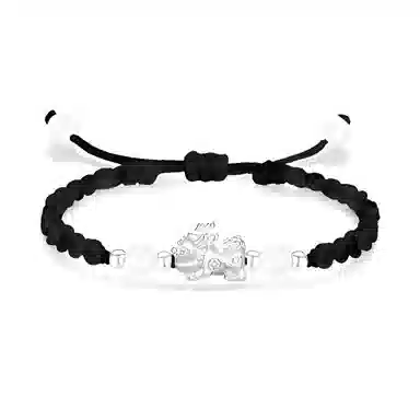 【999银】 絮物 国潮新中式小众纯手工编织貔貅宝宝款设计甜美轻奢百搭新中式高级感出游新宠吸睛神器#好运 织物 手绳 男女同款情侣款