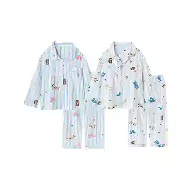 顶瓜瓜 夏季情侣舒适亲肤休闲风家居服睡衣套装 男女同款