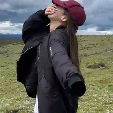 桴生 美式复古时尚设计感小众百搭长袖夹克棉服 女款