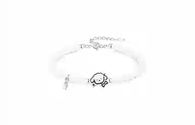 牧言 小狗贴贴 萌趣可爱简约浪漫高级感 小众设计精致甜美百搭小鱼流苏闺蜜女友转运珠 恋爱告白 好运 菩提籽 手链 男女同款情侣款