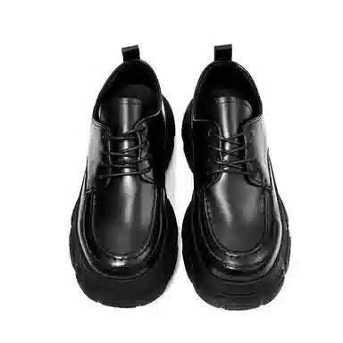 乐乐鱼 英伦风小皮鞋德比鞋厚底商务 休闲鞋 男款