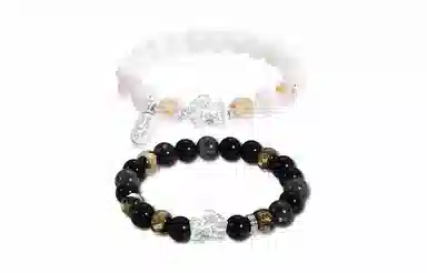 牧言 招财貔貅 复古新中式民族风小众浪漫高级感 纳福铜钱元宝吞金兽宝宝诸事顺利转运珠手饰 好运 白玉菩提 手串 男女同款情侣款