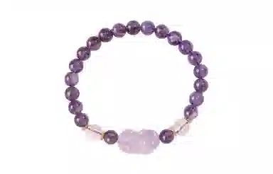 百利金 招财貔貅 精致轻奢时尚气质经典百搭高级感国潮新中式平安纳福吞金兽小众设计转运珠手饰#好运 紫水晶 手串 男女同款情侣款