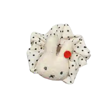 希铃 可爱波点兔兔 布艺 发圈 女款