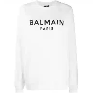 Balmain SS22 Logo Crewneck Sweatshirt White