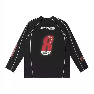1807 Racing Patchwork Long Sleeve Tee