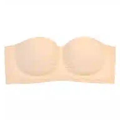 二三二三 无肩带透气吸汗聚拢防滑防下垂亲肤柔软无痕舒适高级感抹胸美背日常时尚百搭无钢圈可调节文胸 女款