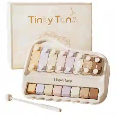 益米 八音手敲琴/手指钢琴  易学音乐乐器  精致礼盒 乐谱 儿童敲琴玩具