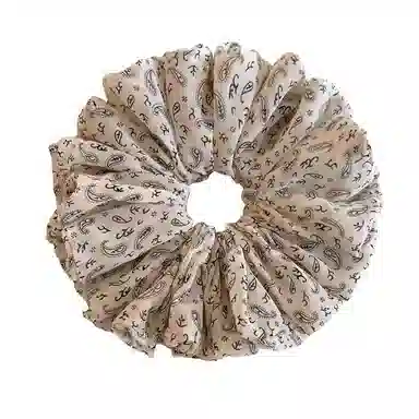 蒙妮 韩版简约时尚腰果花超大号大肠圈 布艺 发圈/头绳 女款