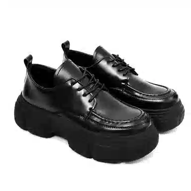 乐乐鱼 英伦风小皮鞋德比鞋厚底商务 休闲鞋 男款