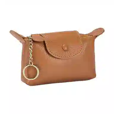 掐尖 纯色小巧精致硬币包 头层牛皮 零钱包 常规 男女同款情侣款 黑色/土黄色/灰白/水蓝/草绿