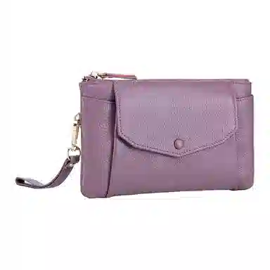 掐尖 纯色小众长款真皮简约 头层牛皮 钱包 女款 多色