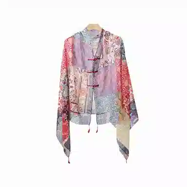 北极绒 春夏季薄款百搭遮阳潮流复古遮阳斗篷旅游穿搭拍照 聚酯纤维 披肩 男女同款情侣款