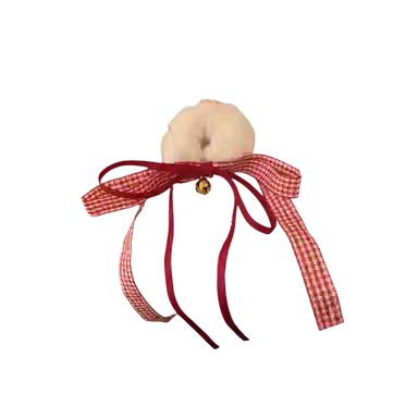 希铃 格子飘带 聚酯纤维 发圈 女款