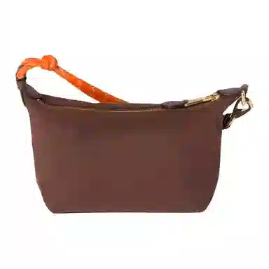 Miu Miu Embroidered Logo Tote Bag Cocoa Brown Orange