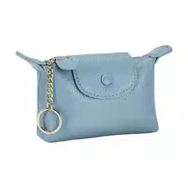 掐尖 纯色小巧精致硬币包 头层牛皮 零钱包 常规 男女同款情侣款 黑色/土黄色/灰白/水蓝/草绿