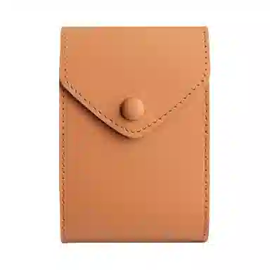 掐尖 风琴卡片包卡套名片夹证件包真皮零钱包 头层牛皮 卡包 男女同款情侣款 黑色 棕色