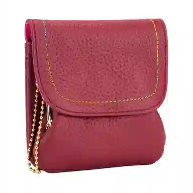 掐尖 真皮时尚简约小钱袋大容量创意硬币卡包夹子收纳包 头层牛皮 零钱包 常规 男女同款情侣款 多色