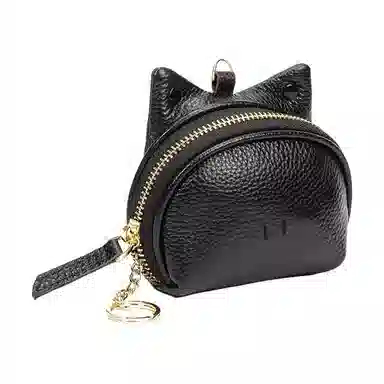 掐尖 纯色可爱卡通硬币钥匙收纳包 头层牛皮 零钱包 常规 女款 多色