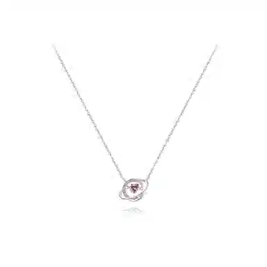 【925银】 六桂福珠宝 小众设计 经典百搭精致简约 日常轻奢高级感 锆石 项链 女款