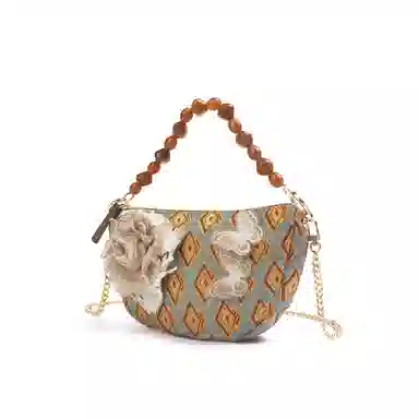 雅诗兰黛【定制化妆包】小花 蝶恋花影 精致 浪漫 优雅 少女心 甜美风 约会 通勤 复古凌格帆布化妆收纳包 便携