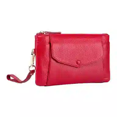 掐尖 纯色小众长款真皮简约 头层牛皮 钱包 女款 多色