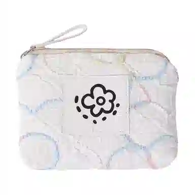 掐尖 小巧便携可爱简约口红精致收纳硬币 帆布 零钱包 常规 女款 咖色/白色/粉色/绿色