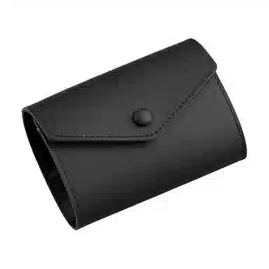 掐尖 风琴卡片包卡套名片夹证件包真皮零钱包 头层牛皮 卡包 男女同款情侣款 黑色 棕色