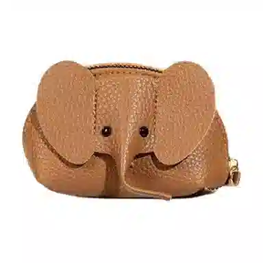 掐尖 个性大象设计百搭可爱 皮革 零钱包 女款 多色