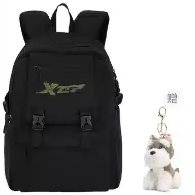 特步 大容量旅行初中高中大学生上课通勤轻便防泼水 织物 电脑包双肩包 常规 男女同款情侣款 白色