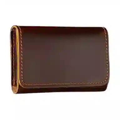 掐尖 复古纯色简约高级 头层疯马皮 卡包 常规 男女同款情侣款 深咖色/浅咖色/棕色