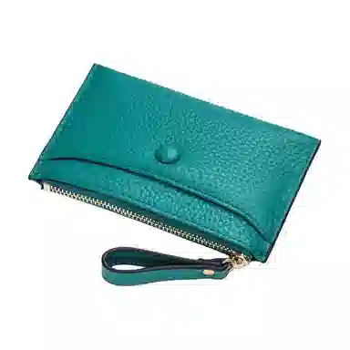 掐尖 纯色薄款钱夹真皮证件包多功能收纳包多卡位卡包 头层牛皮 零钱包 男女同款情侣款