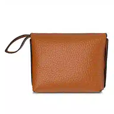 掐尖 便携式小巧简约纯色 头层牛皮 零钱包 男女同款情侣款 多色