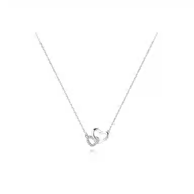 【纯银999 | 爱心】 六桂福珠宝 经典百搭小众设计轻奢高级感学生日常简约精致通勤极简约会温柔气质可调节 足银 项链 女款