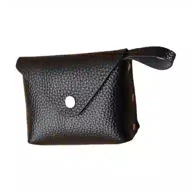 掐尖 便携式小巧简约纯色 头层牛皮 零钱包 男女同款情侣款 多色